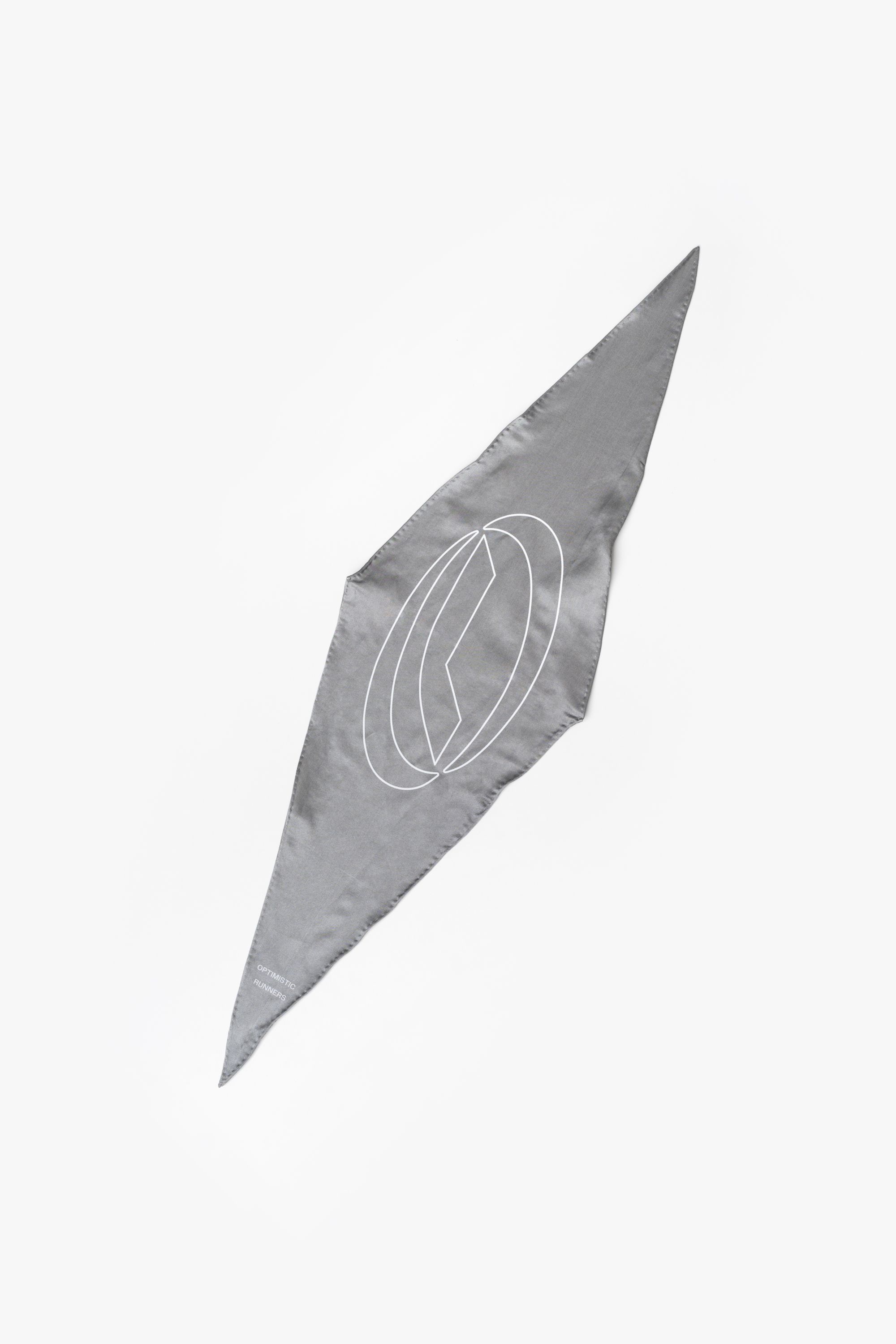 Symbol silk scarf metallic-grey