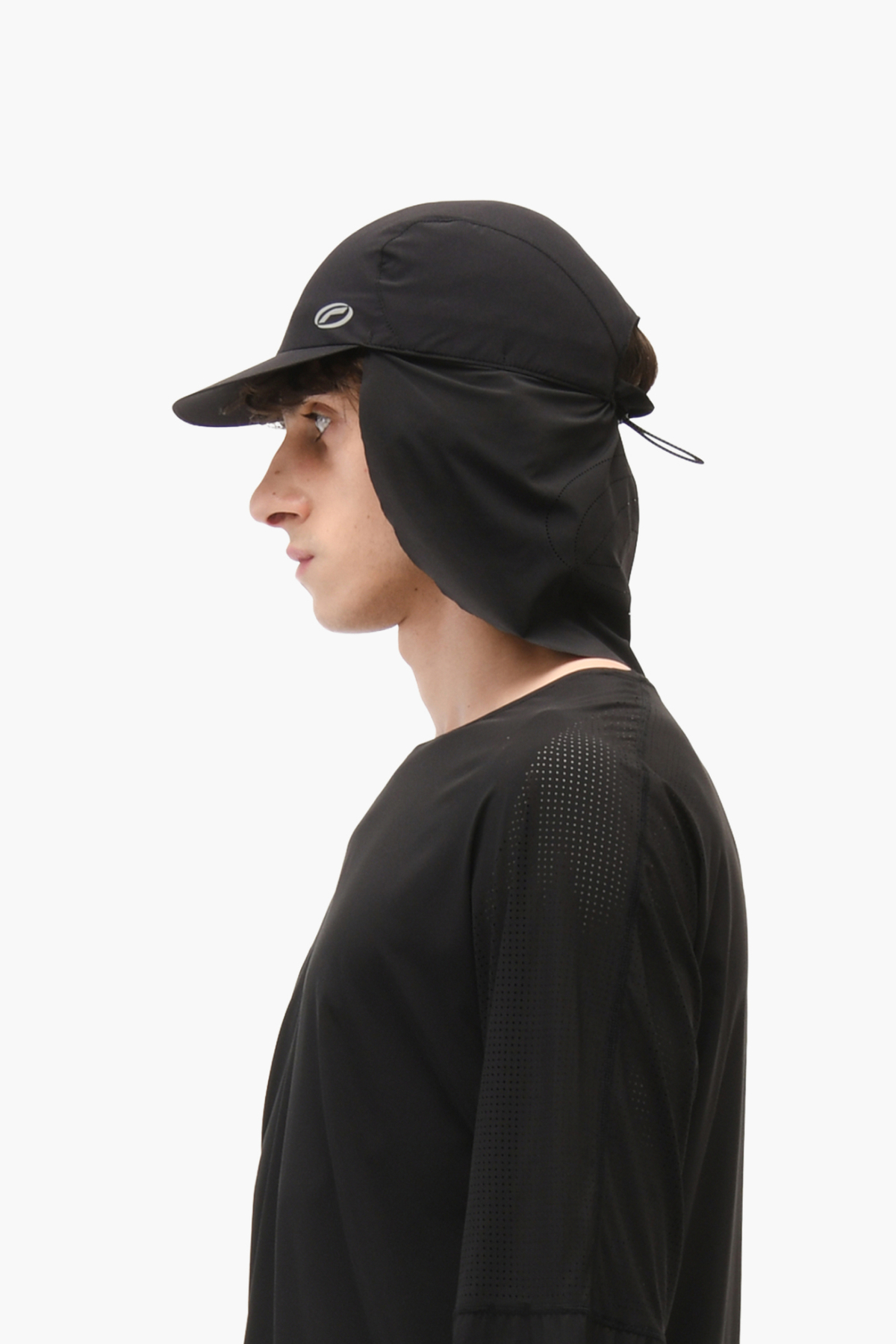 Sun Flap Cap Black