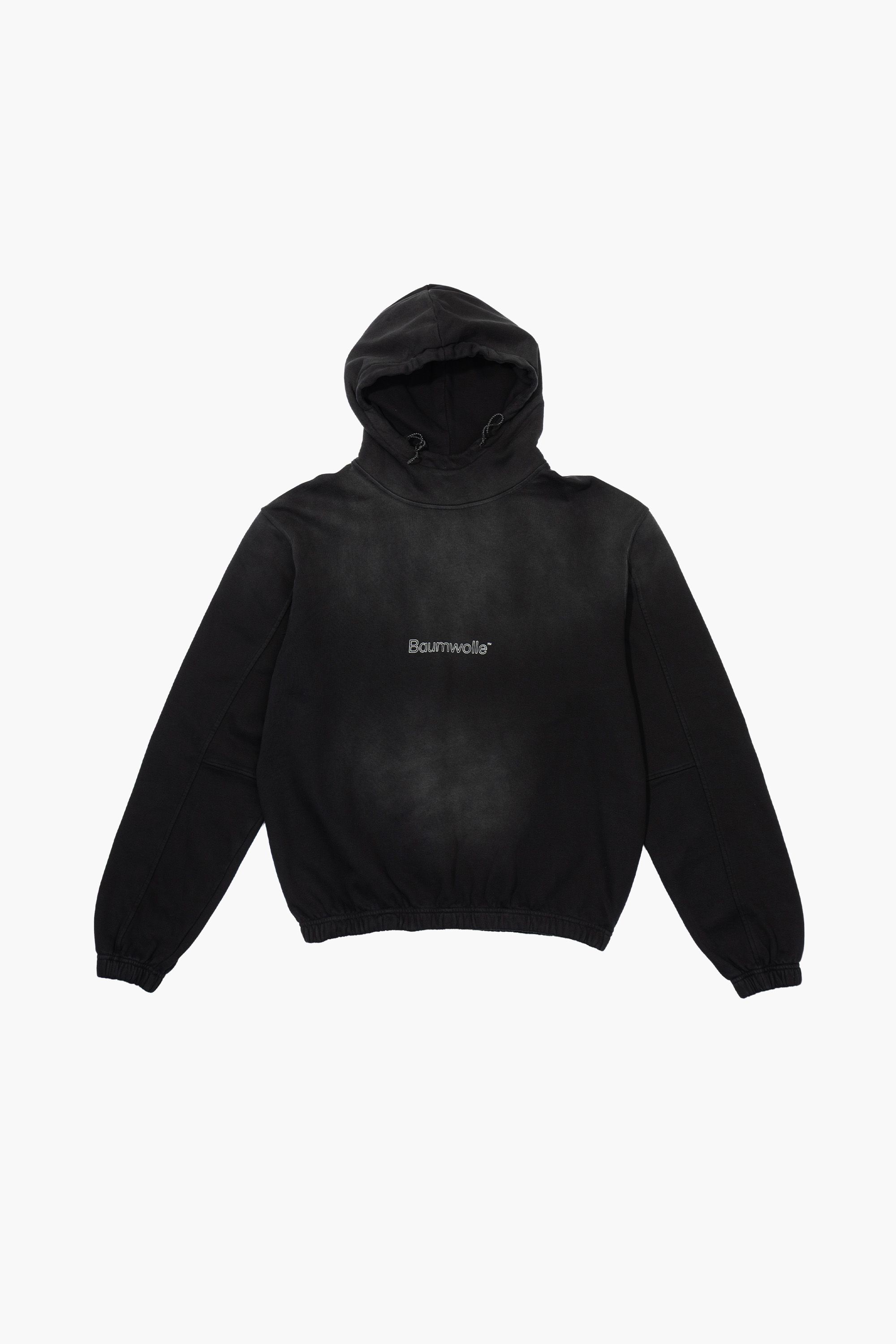 Baumwolle hoodie washed black