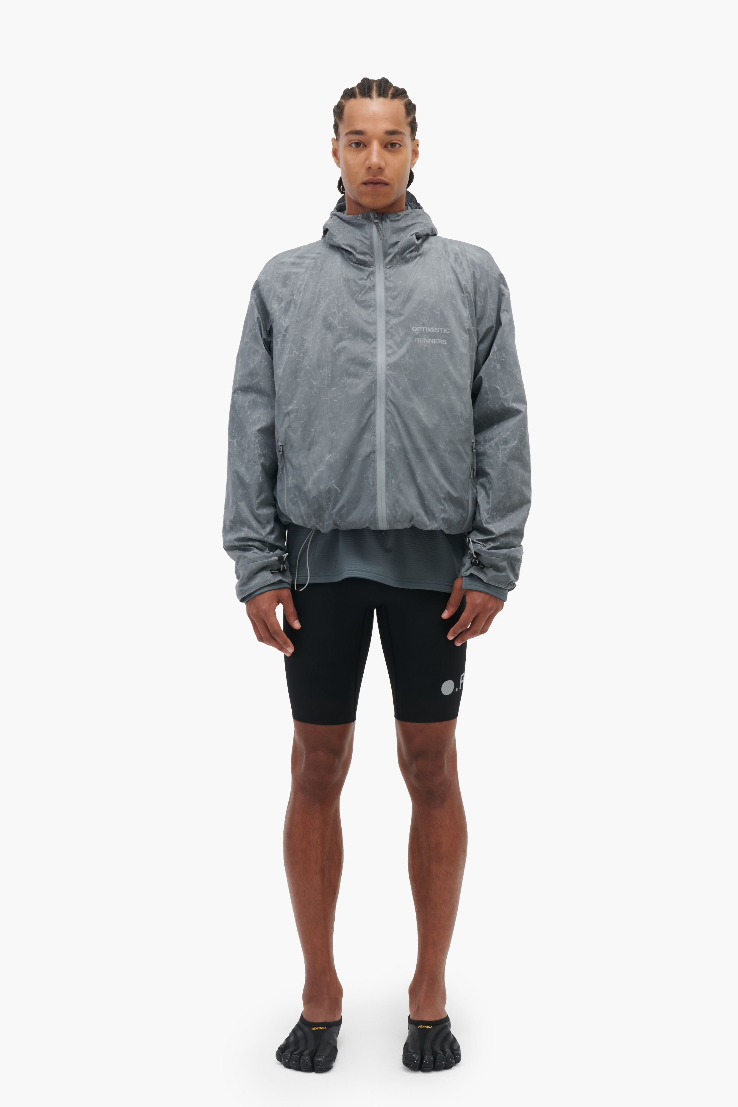 Insulated jacket waxed-grey